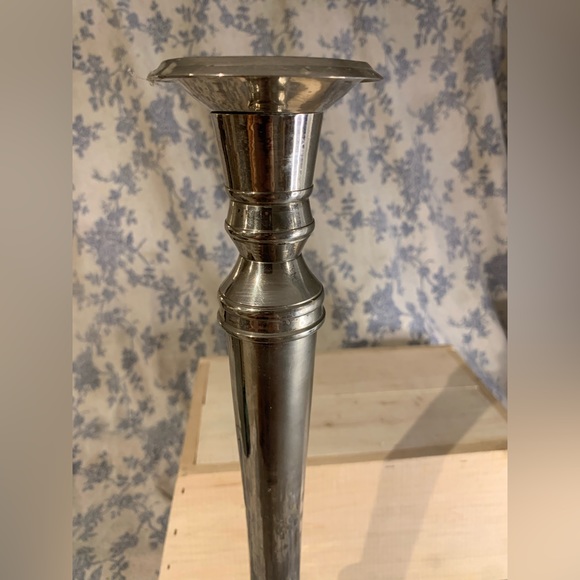 VTG 16" Tall Silver Candlestick with Square Base 2.5lbs - Picture 10 of 10